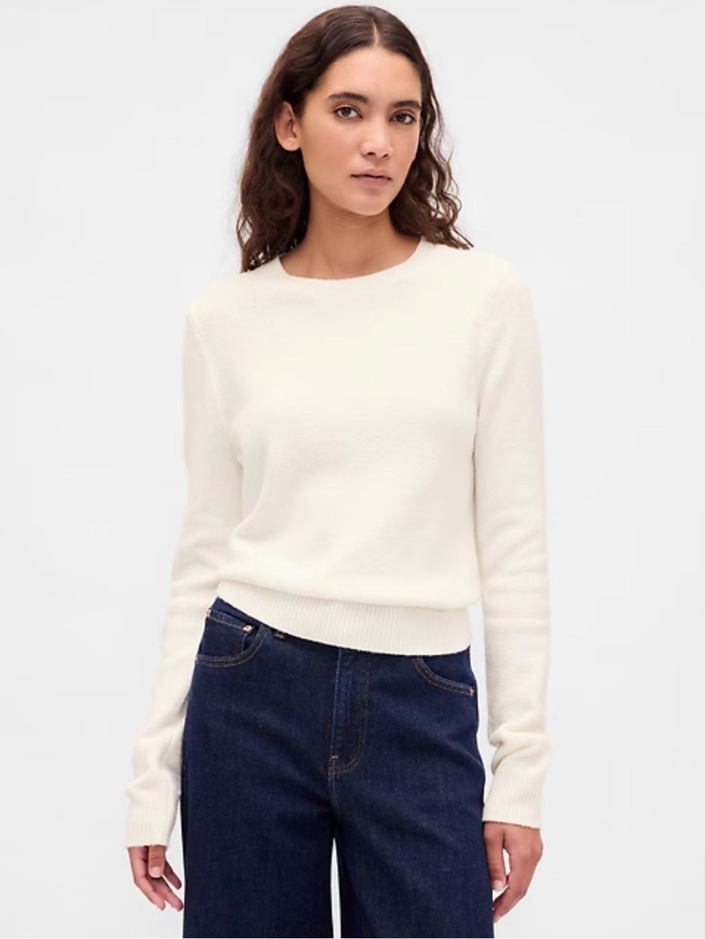 Gap Cashsoft Crewneck Sweater Alternative Cashmere Pullover Soft Cozy Fireside